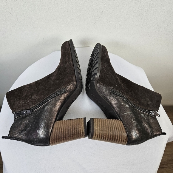 Paul Green Rocking Ankle Bootie Brown Block Chunky Size 5 US 7.5 - Picture 5 of 11